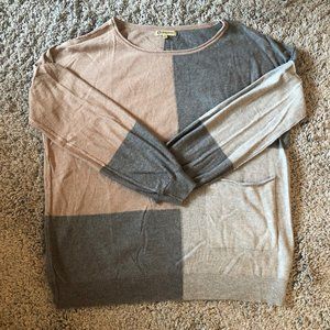 Neutral Color Block Sweater